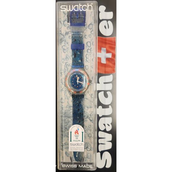 Vintage Swatch Scuba watch WATER DROP SDK123 New old stock with case and battery - Picture 2 of 5